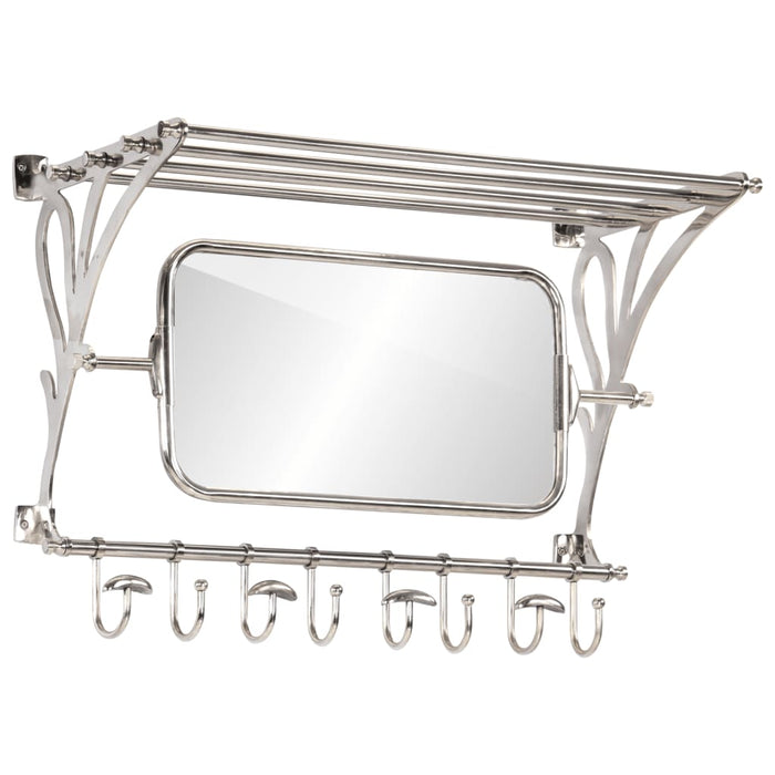 Suport bagaj cu umerașe/oglindă, montat pe perete, aluminiu - WALTI WALTI
