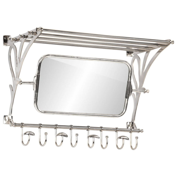 Suport bagaj cu umerașe/oglindă, montat pe perete, aluminiu - WALTI WALTI