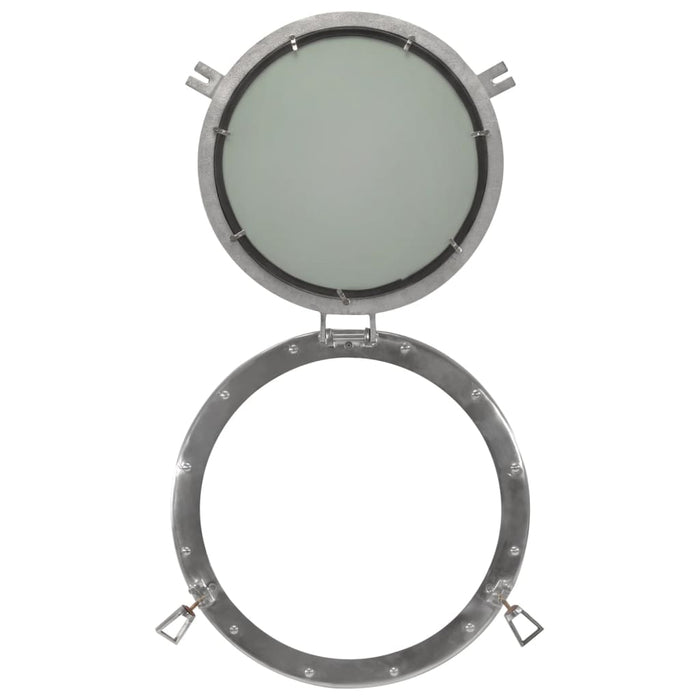 Oglindă hubloul de pus pe perete Ø50 cm-Aluminiu și Sticlă - WALTI WALTI