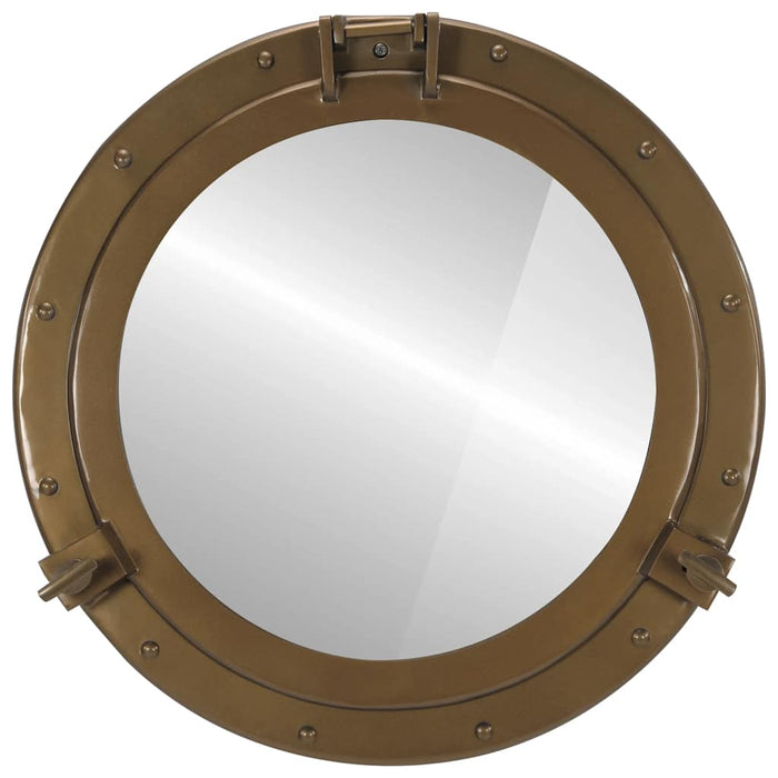 Oglindă hubloul de pus pe perete Ø50 cm Aluminiu și Sticlă WALTI