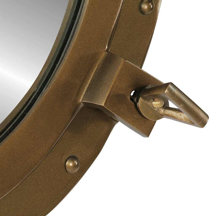 Oglindă hubloul de pus pe perete Ø50 cm Aluminiu și Sticlă WALTI