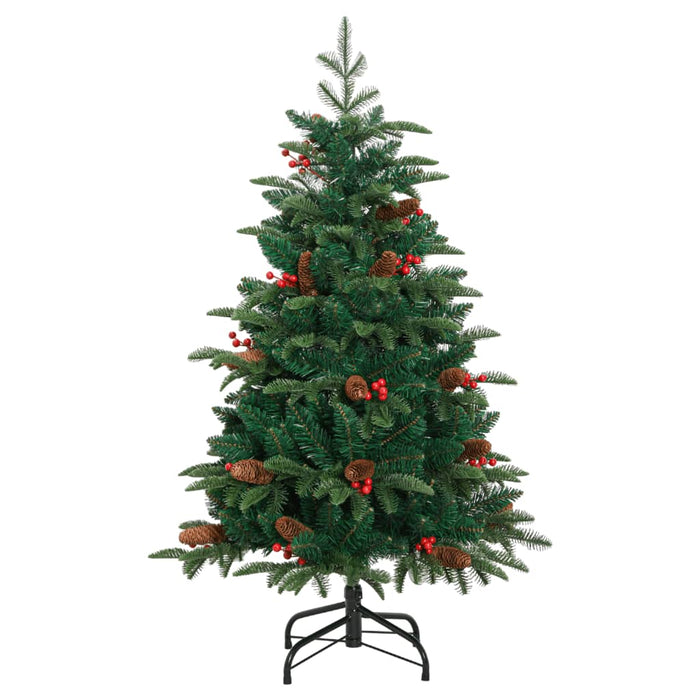 Pom Crăciun artificial cu balamale, conuri, fructe roșii 150 cm - WALTI WALTI