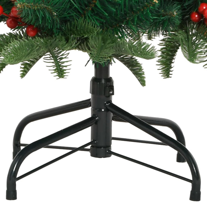 Pom Crăciun artificial cu balamale, conuri, fructe roșii 150 cm - WALTI WALTI