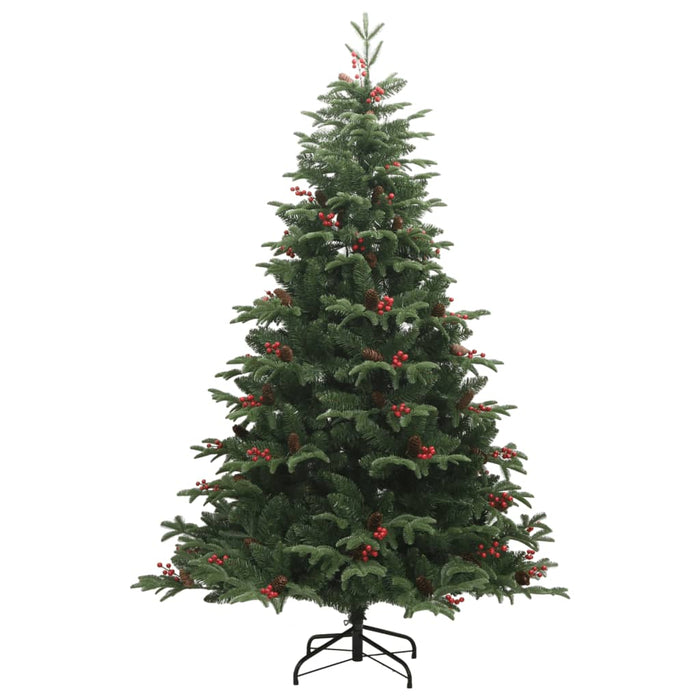 Pom Crăciun artificial cu balamale, conuri, fructe roșii 240 cm - WALTI WALTI