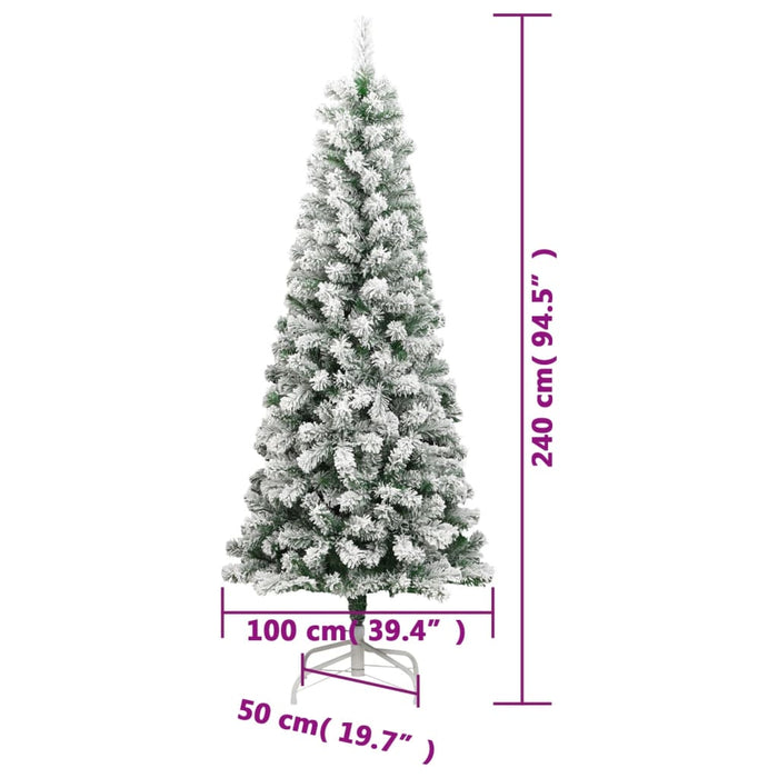 Brad de Crăciun artificial cu balamale și zăpadă pufoasă 240 cm - WALTI WALTI