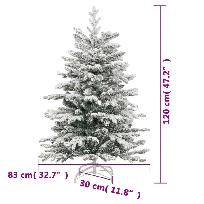 Brad de Crăciun artificial cu balamale și zăpadă, 120 cm - WALTI WALTI