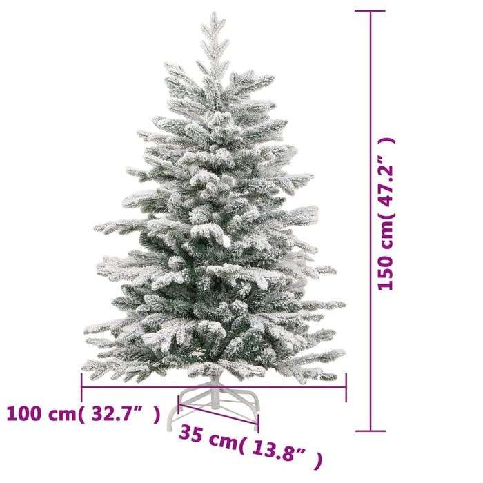 Brad de Crăciun artificial cu balamale și zăpadă pufoasă 150 cm - WALTI WALTI