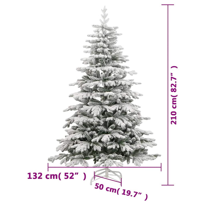 Brad de Crăciun artificial cu balamale și zăpadă pufoasă 210 cm WALTI