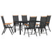 Set mobilier pentru grădină, 7 piese, negru, aluminiu - WALTI WALTI