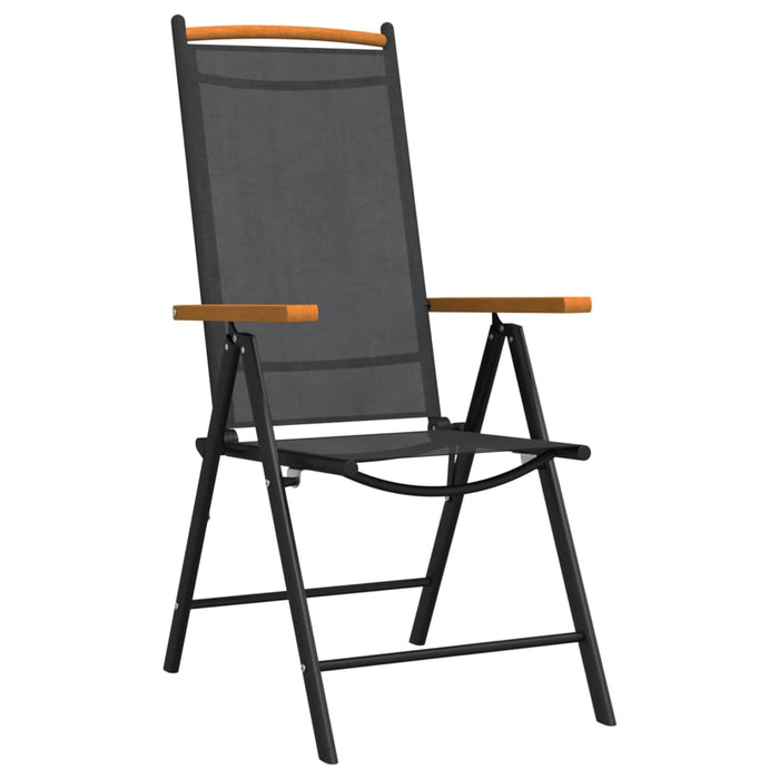 Set mobilier pentru grădină, 7 piese, negru, aluminiu - WALTI WALTI