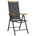 Set mobilier pentru grădină, 7 piese, negru, aluminiu - WALTI WALTI