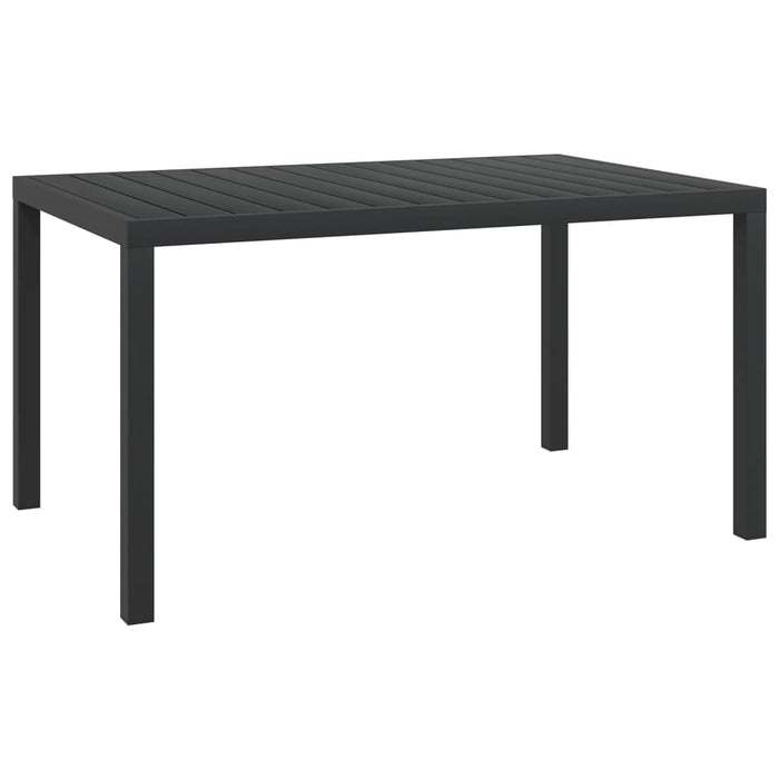 Set mobilier pentru grădină, 7 piese, negru, aluminiu - WALTI WALTI