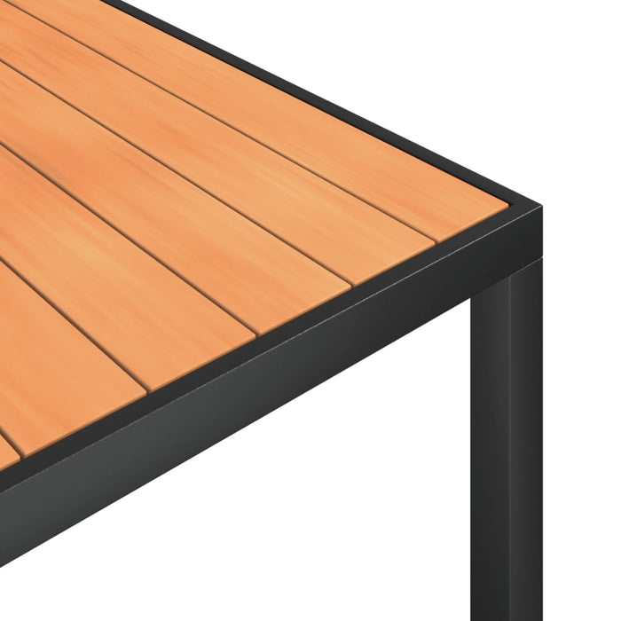 Set mobilier pentru grădină, 7 piese, negru și maro, aluminiu WALTI