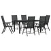 Set mobilier pentru grădină, 7 piese, negru, aluminiu - WALTI WALTI