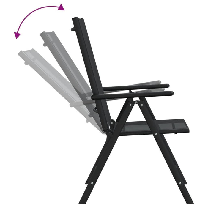 Set mobilier pentru grădină, 7 piese, negru, aluminiu - WALTI WALTI