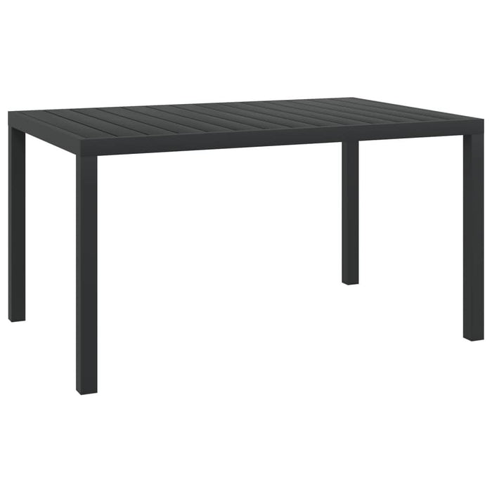 Set mobilier pentru grădină, 7 piese, negru, aluminiu - WALTI WALTI