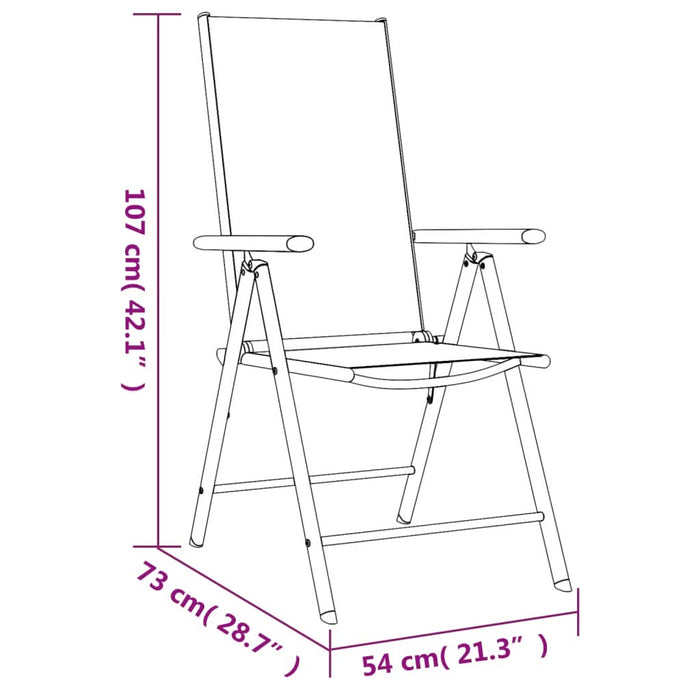 Set mobilier pentru grădină, 7 piese, negru, aluminiu - WALTI WALTI