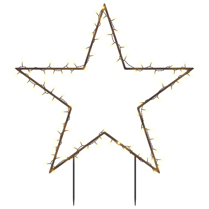 Decorațiune stea cu lumini de Crăciun cu țăruși, 80 LED, 60 cm - WALTI WALTI