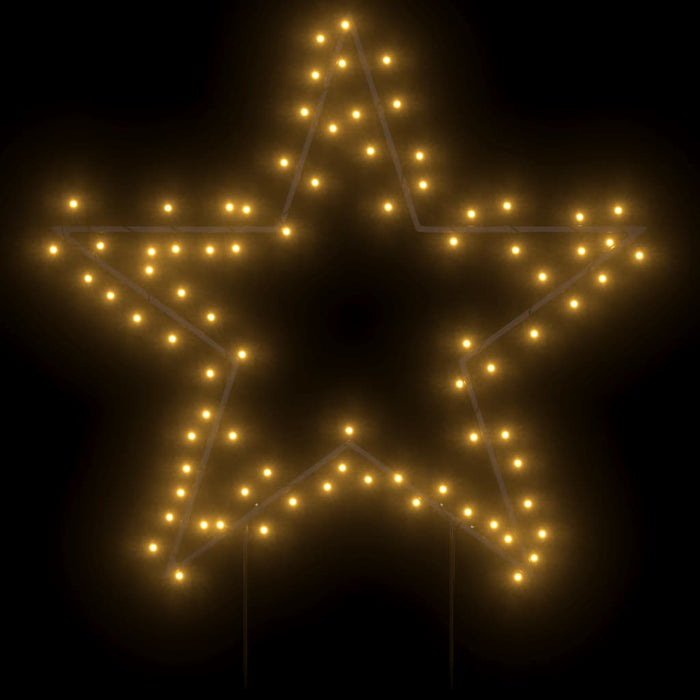 Decorațiune stea cu lumini de Crăciun cu țăruși, 80 LED, 60 cm - WALTI WALTI