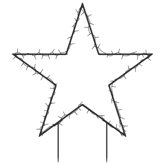 Decorațiune stea cu lumini de Crăciun cu țăruși, 80 LED, 60 cm - WALTI WALTI