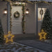 Decorațiune stea cu lumini de Crăciun cu țăruși, 80 LED, 60 cm - WALTI WALTI