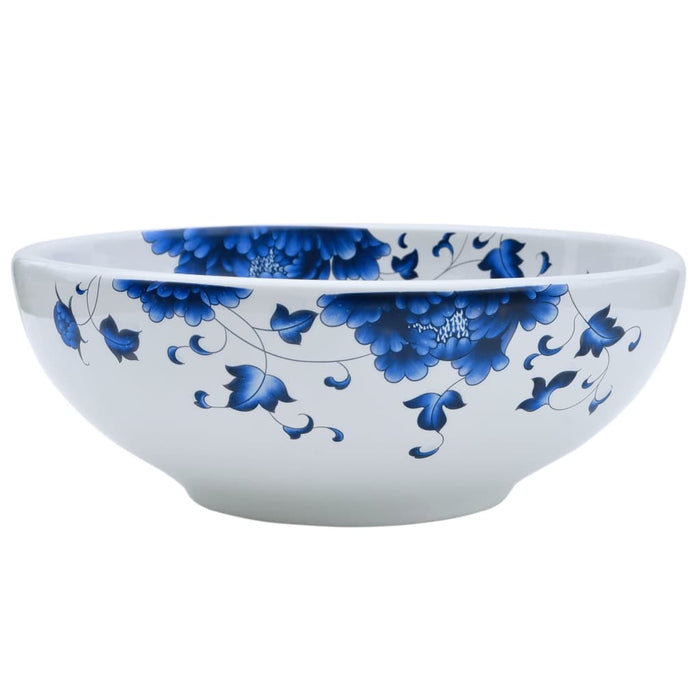 Lavoar de blat, alb și albastru, rotund, Φ41x14 cm, ceramică - WALTI WALTI
