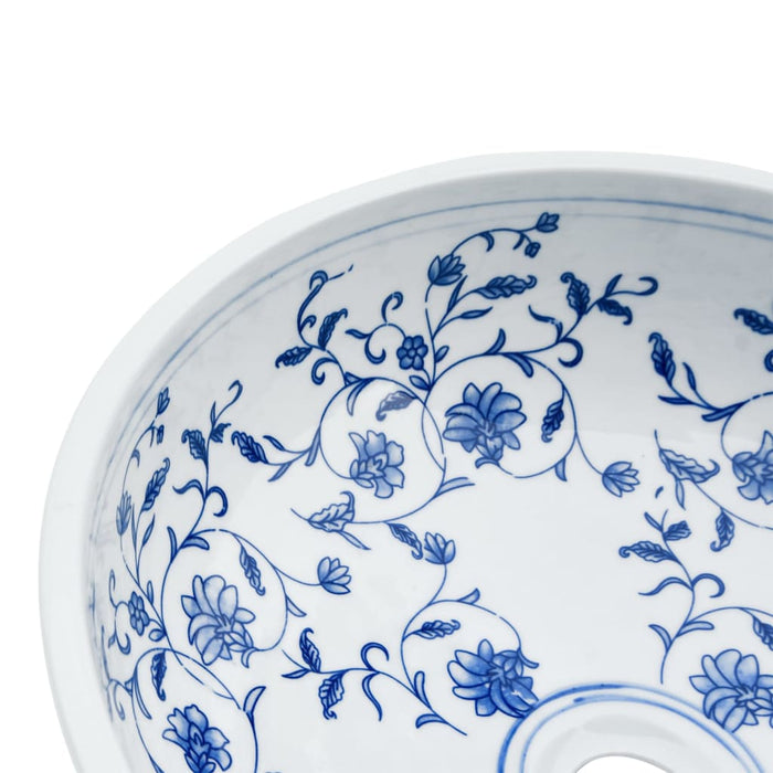 Lavoar de blat, alb și albastru, rotund, Φ41x14 cm, ceramică - WALTI WALTI