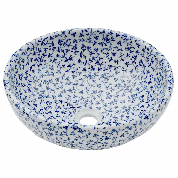 Lavoar de blat, alb și albastru, rotund, Φ41x14 cm, ceramică - WALTI WALTI