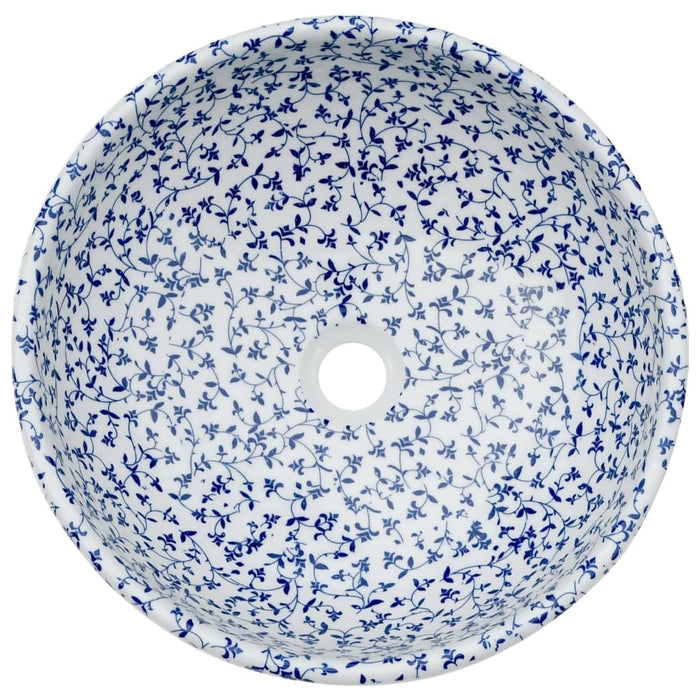 Lavoar de blat, alb și albastru, rotund, Φ41x14 cm, ceramică - WALTI WALTI