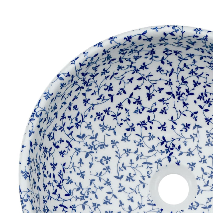 Lavoar de blat, alb și albastru, rotund, Φ41x14 cm, ceramică - WALTI WALTI
