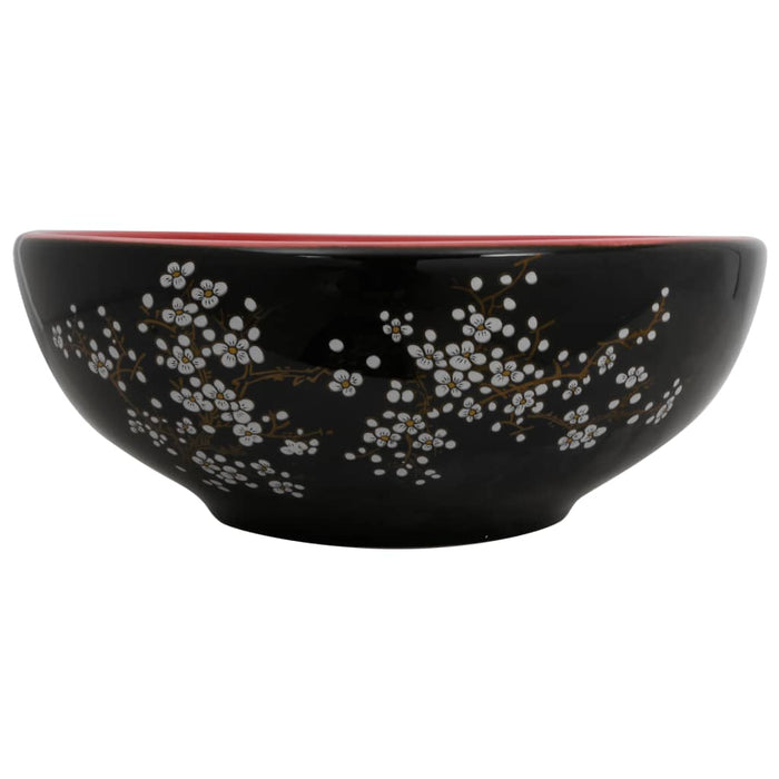 Lavoar de blat, negru și roșu, rotund, Φ41x14 cm, ceramică - WALTI WALTI