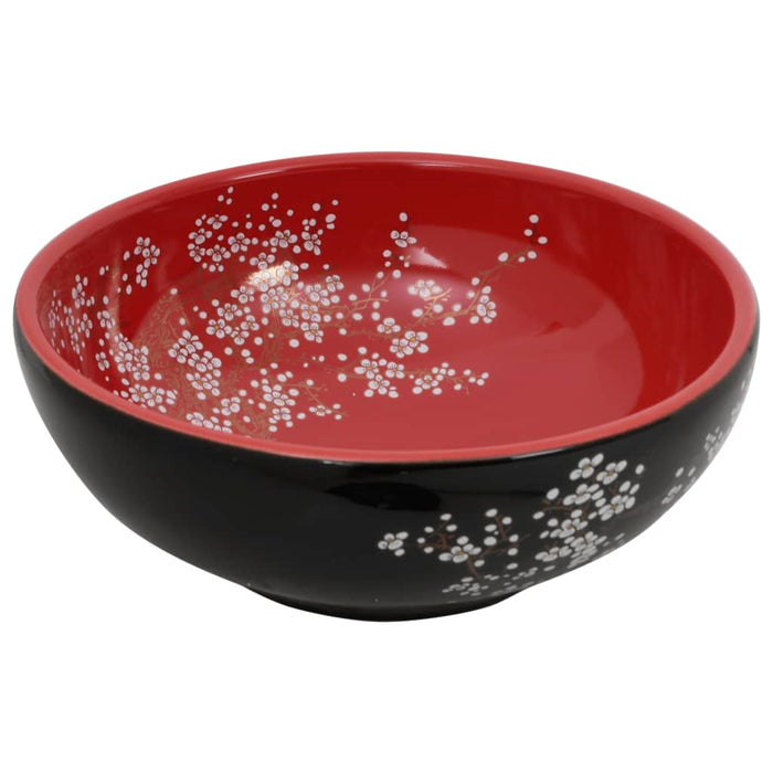 Lavoar de blat, negru și roșu, rotund, Φ41x14 cm, ceramică - WALTI WALTI
