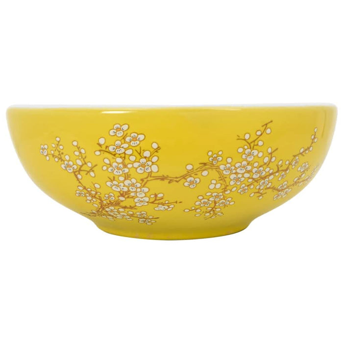 Lavoar de blat, alb și galben, rotund, Φ41x14 cm, ceramică - WALTI WALTI