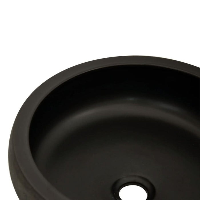 Lavoar de blat, negru și maro, rotund, Φ41x14 cm, ceramică - WALTI WALTI