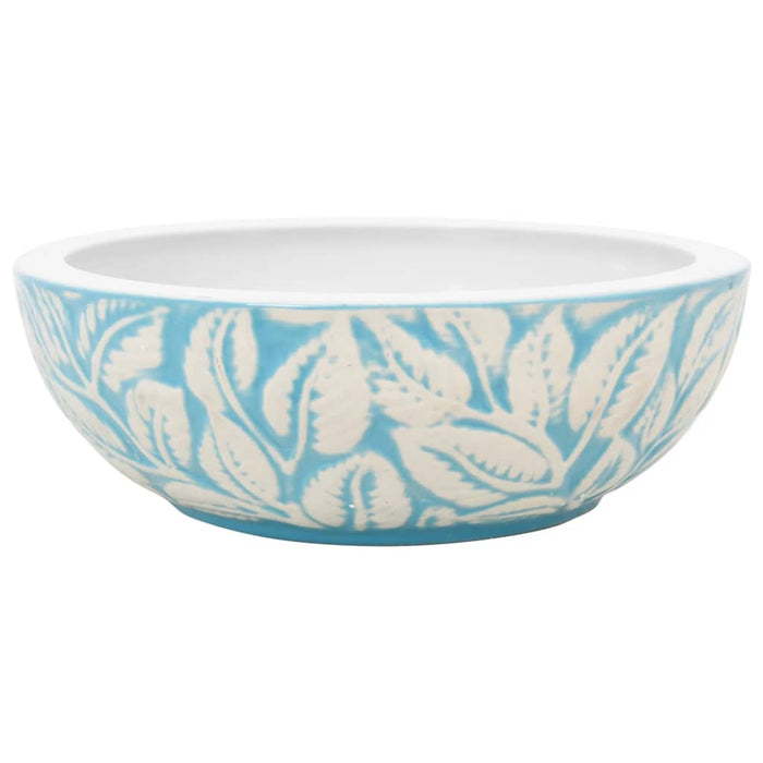 Lavoar de blat, alb și albastru, rotund, Φ41x14 cm, ceramică - WALTI WALTI