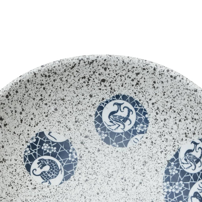 Lavoar de blat, gri și albastru, 47x33x13 cm, ceramică, oval WALTI