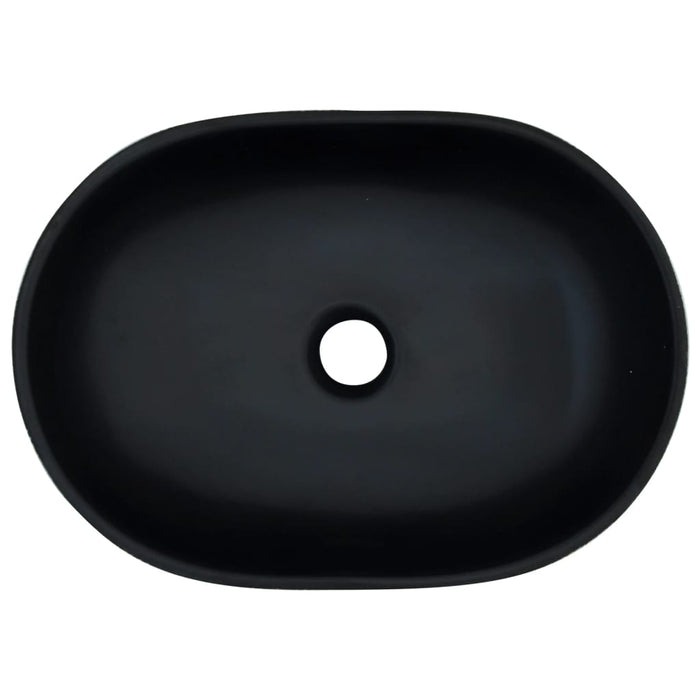 Lavoar de blat, negru și gri, 47x33x13 cm, ceramică, oval - WALTI WALTI
