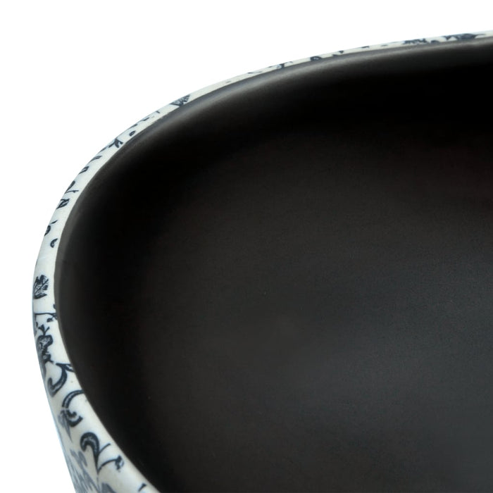 Lavoar de blat, negru și albastru, 47x33x13 cm, ceramică, oval - WALTI WALTI