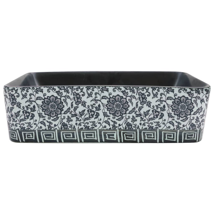 Lavoar de blat negru/albastru 46x35,5x13 cm ceramică dreptunghi - WALTI WALTI