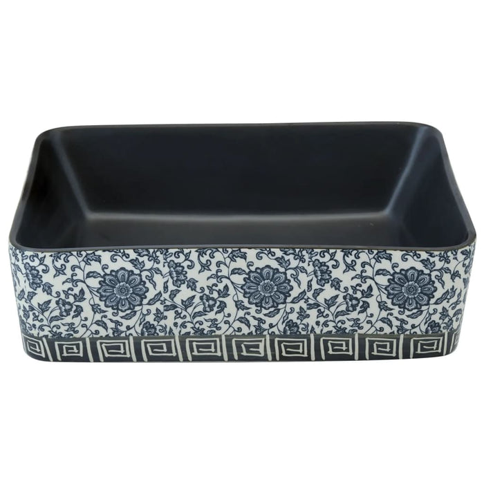 Lavoar de blat negru/albastru 46x35,5x13 cm ceramică dreptunghi - WALTI WALTI