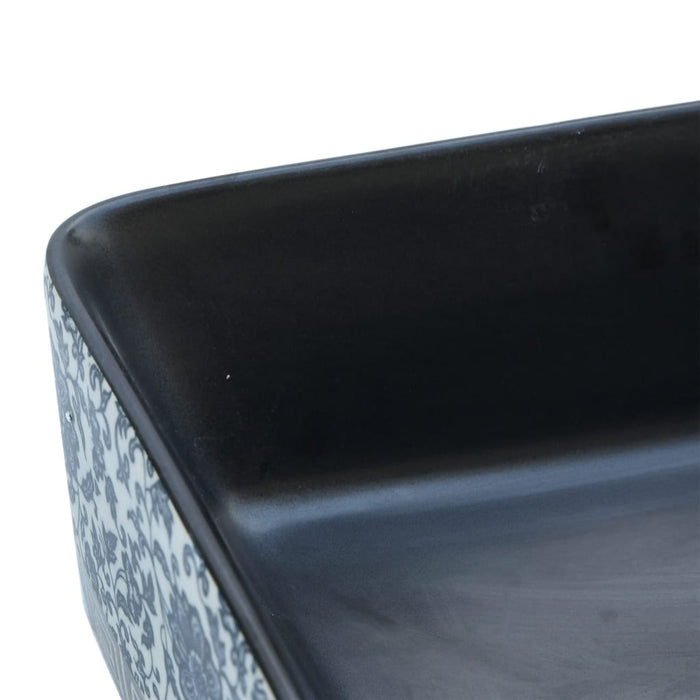 Lavoar de blat negru/albastru 46x35,5x13 cm ceramică dreptunghi - WALTI WALTI