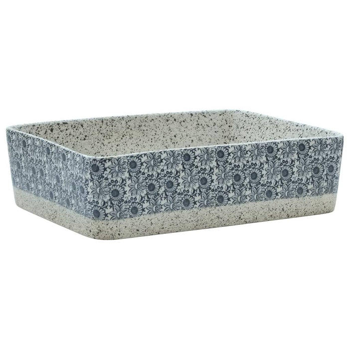 Lavoar de blat gri/albastru 46x35,5x13 cm, ceramică, dreptunghi - WALTI WALTI