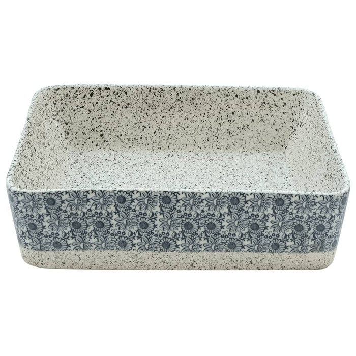 Lavoar de blat gri/albastru 46x35,5x13 cm, ceramică, dreptunghi - WALTI WALTI