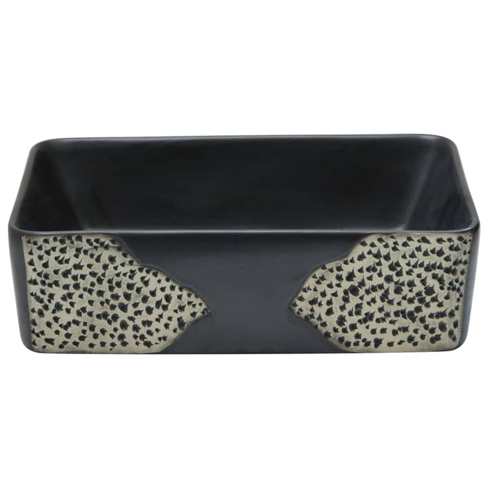 Lavoar de blat, negru, 46x35,5x13 cm, ceramică, dreptunghi WALTI