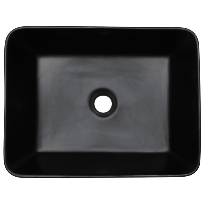 Lavoar de blat, negru, 46x35,5x13 cm, ceramică, dreptunghi WALTI