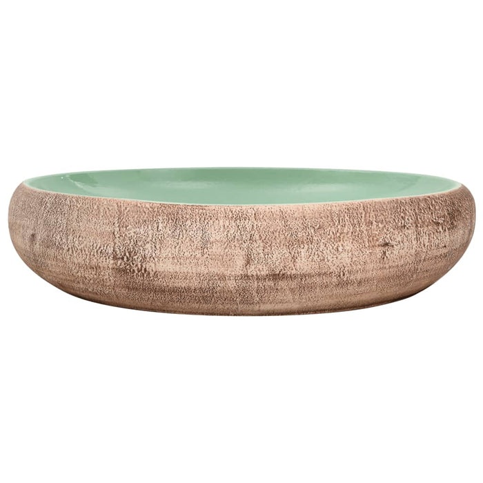 Lavoar de blat, verde și maro, 59x40x15 cm, ceramică, oval - WALTI WALTI