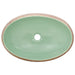 Lavoar de blat, verde și maro, 59x40x15 cm, ceramică, oval - WALTI WALTI