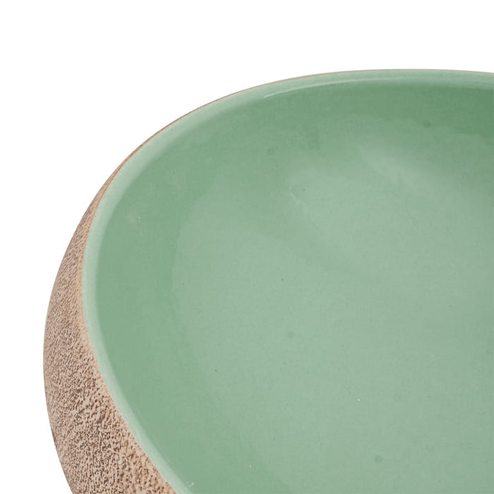 Lavoar de blat, verde și maro, 59x40x15 cm, ceramică, oval - WALTI WALTI