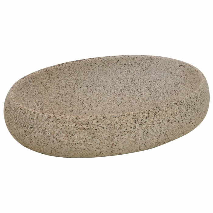 Lavoar de blat, nisipiu, 59x40x15 cm, ceramică, oval - WALTI WALTI