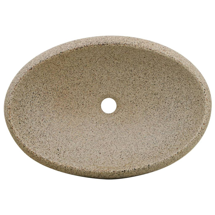 Lavoar de blat, nisipiu, 59x40x15 cm, ceramică, oval - WALTI WALTI